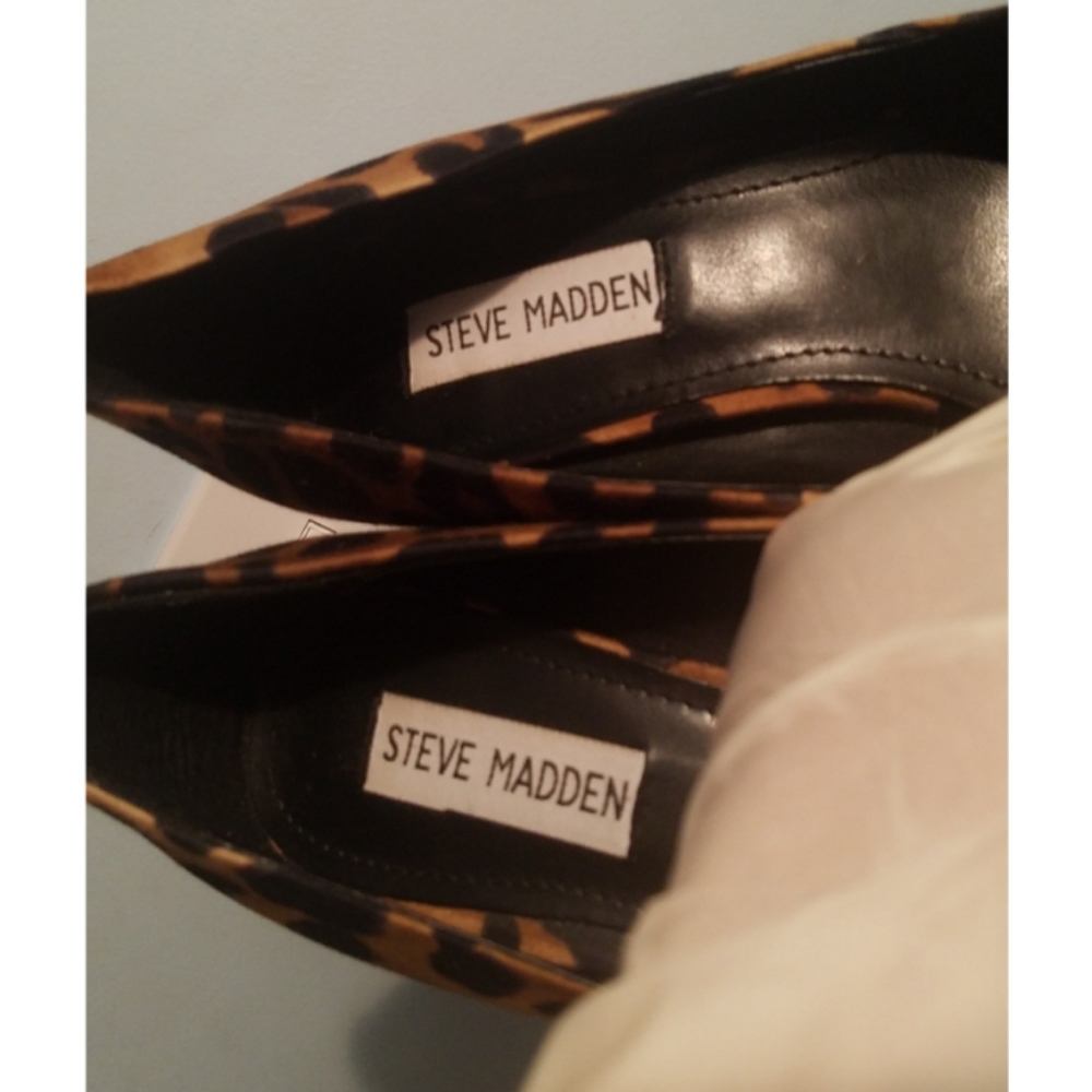 STEVE MADDEN Leopard Print Heels Size 7 - Picture 6 of 8